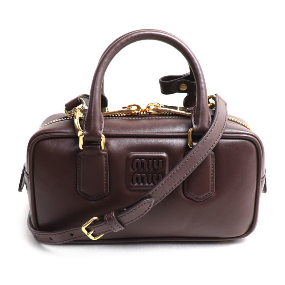 MIUMIU Miu Arcadi Regular 2-Way Shoulder Bag Briarwood 5BB142_ACR3_F0NBL_V_OO...